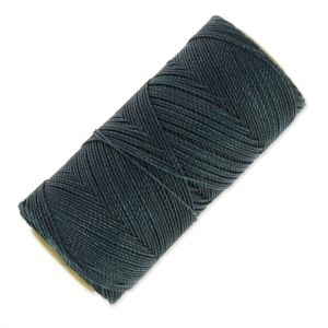 Linhasita waxed thread spool for micro macramé 1 mm - Anthracite (209) x168m
