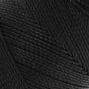 Linhasita waxed thread spool for micro macramé 1 mm - Black (PRETO) x168m