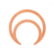 Spacer half-moon or horn 18mm Rose gold tone x1
