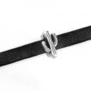 Cactus Slider for 5mm lace Antique Silver Plating x1