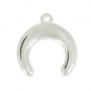 Charm half moon/horn 15.5 mm Antique Silver Plating x1|raw }}