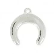 Charm half moon/horn 15.5 mm Antique Silver Plating x1