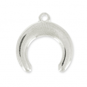 Charm half moon/horn 15.5 mm Antique Silver Plating x1