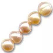Rounded pearls 5.5mm peach x10