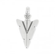 Pendant ethnic Arrow 28 mm Antique Silver Plating|raw }}