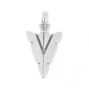 Pendant ethnic Arrow 28 mm Antique Silver Plating
