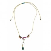 Pendant bull / buffalo skull ethnic 32mm Antique Silver Plating