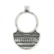 Ethnic statement spacer 36mm Antique Silver Plating