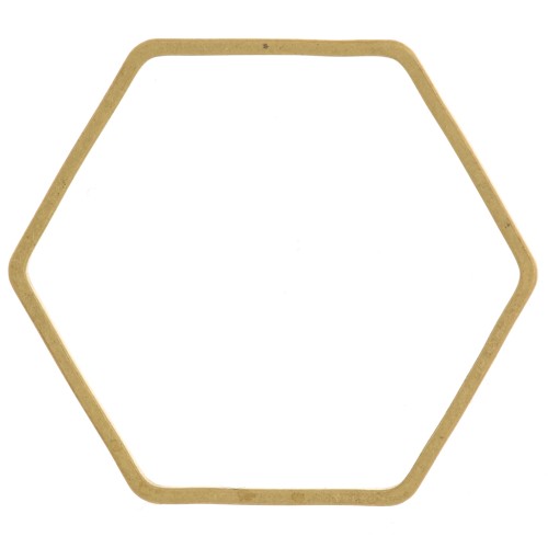 Spacer for beadweaving hexagone 25x28 mm nude brass x1