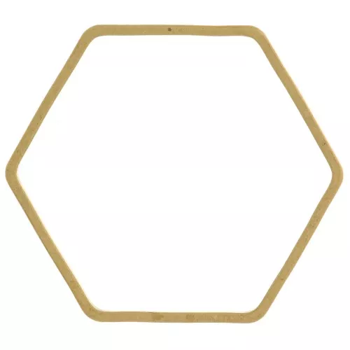 Spacer for beadweaving hexagone 25x28 mm nude brass x1