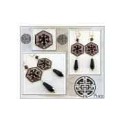 Spacer for beadweaving hexagone 25x28 mm nude brass x1