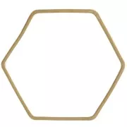 Spacer for beadweaving hexagone 16 mm nude brass