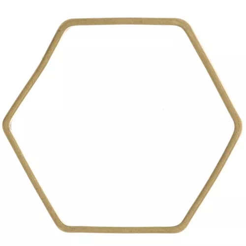 Spacer for beadweaving hexagone 16 mm nude brass