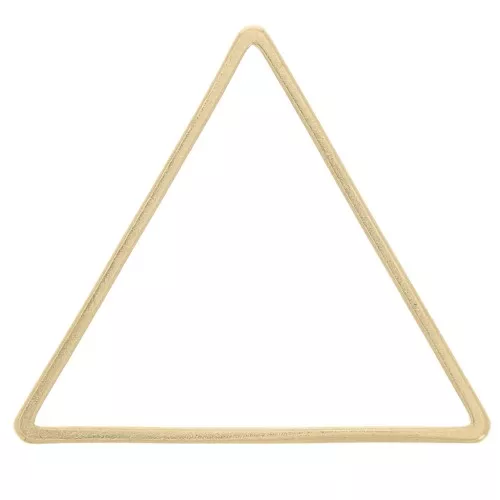 Spacer for beadweaving triangle 23x27 mm nude brass
