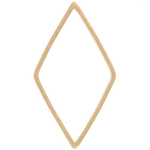 Spacer  for beadweaving diamond 13x23 mm nude brass x1