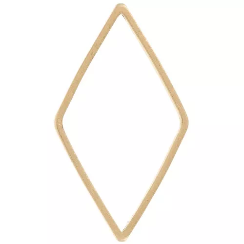 Spacer for beadweaving diamond 13x23 mm nude brass x1