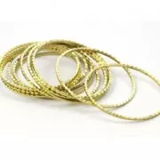 Spacer for beadweaving round fancy 30 mm nude brass x1