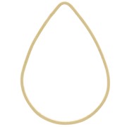 Spacer  for beadweaving drop 32x22 mm nude brass