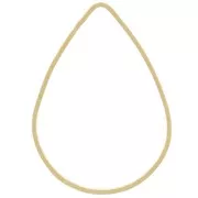 Spacer  for beadweaving drop 32x22 mm nude brass