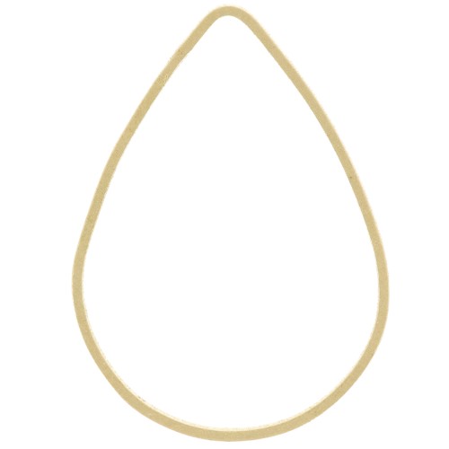 Spacer  for beadweaving drop 32x22 mm nude brass