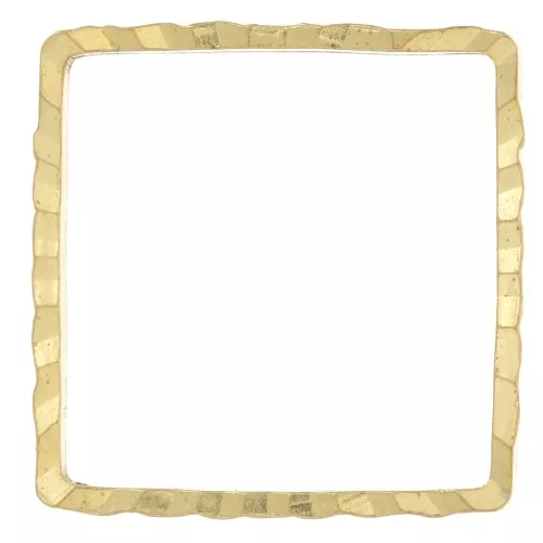 Spacer for beadweaving square fancy 14 mm nude brass