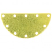 Spacer  for beadweaving multirows half-moon 40x20 mm nude brass