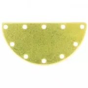 Spacer for beadweaving multirows half-moon 40x20 mm nude brass