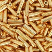 Miyuki Bugles 6mm BGL-1053 - Galvanized Gold Metallic x10g
