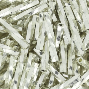 Bugles Twist Miyuki 12 mm TW2012-1051- Galvanized Silver Metallic x10g