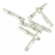 Bugles Twist Miyuki 12 mm TW2012-1051- Galvanized Silver Metallic x10g