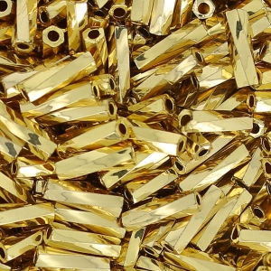 Bugles Twist Miyuki 6 mm TW-0193 - 24kt Gold Light Plated x5g
