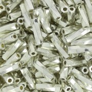 Bugles Twist Miyuki 6 mm TW-1051 - Galvanized Silver Metallic x10g