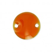 Epoxy enamelled round spacers 10mm Terracotta x5