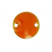 Epoxy enamelled round spacers 10mm Terracotta x5