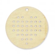 Round/heart Pendant Nude wood to decorate 45 mm for cross Stitch|raw }}
