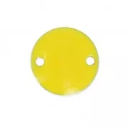 Epoxy enamelled round spacers 10mm yellow x5