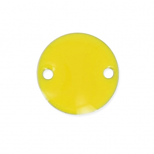 Epoxy enamelled round spacers 10mm yellow x5