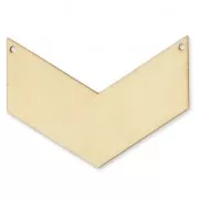 Spacer Herringbone 2 holes in nude wood to paint 80x60 mm