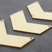 Spacer Herringbone 2 holes in nude wood to paint 80x60 mm