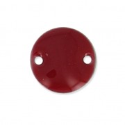 Epoxy enamelled round spacers 10mm burgundy x5|raw }}
