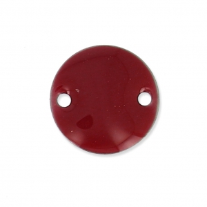Epoxy enamelled round spacers 10mm burgundy x5