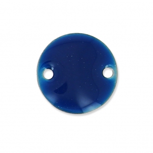Epoxy enamelled round spacers 10mm Night blue x5