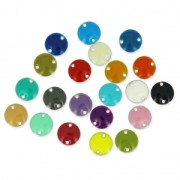 Epoxy enamelled round spacers 10mm Night blue x5