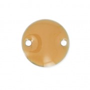 Epoxy enamelled round spacers 10mm Beige x5