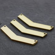 Spacer Herringbone 2 holes in nude wood to paint 60x18 mm  