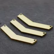 Spacer Herringbone 2 holes in nude wood to paint 60x18 mm  