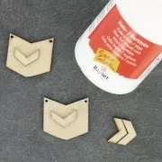 Spacer Herringbone 2 holes in nude wood to paint 60x18 mm  