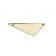 Triangle wooden spacer  2 holes to paint 40x18 mm
