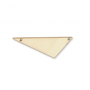 Triangle wooden spacer  2 holes to paint 40x18 mm