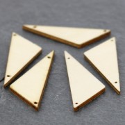 Triangle wooden spacer  2 holes to paint 40x18 mm